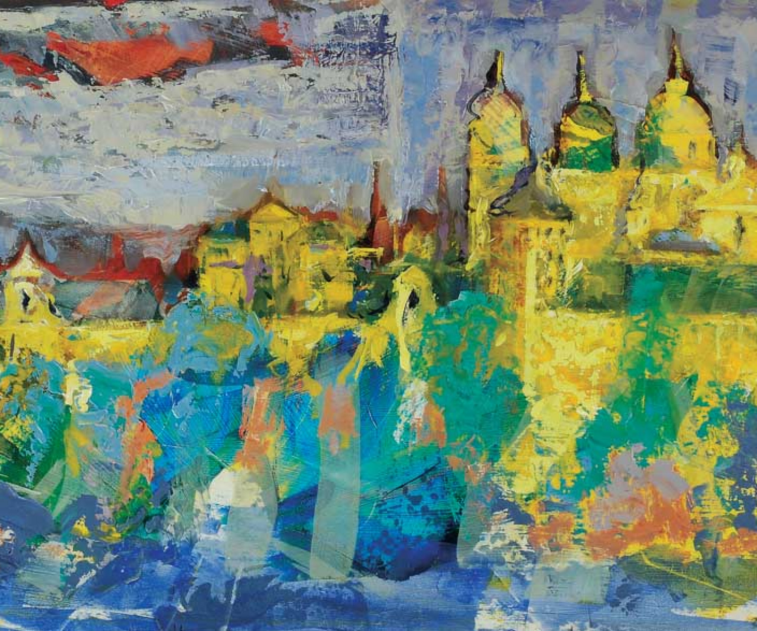 azules y amarillos en el escorial pintora aracely alarcon