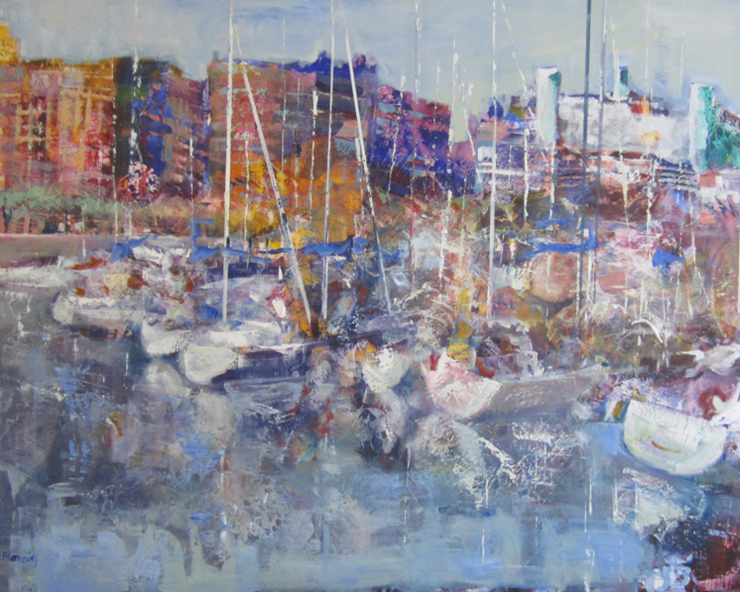 puerto chico en agosto pintora aracely alarcon