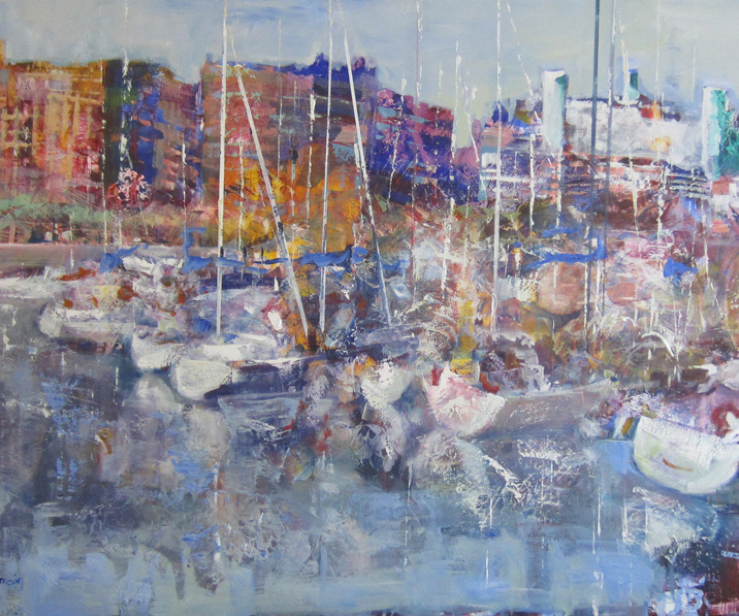 puerto chico en agosto pintora aracely alarcon