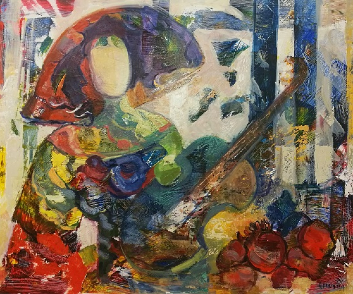 Menina con violino pintora aracely alarcon