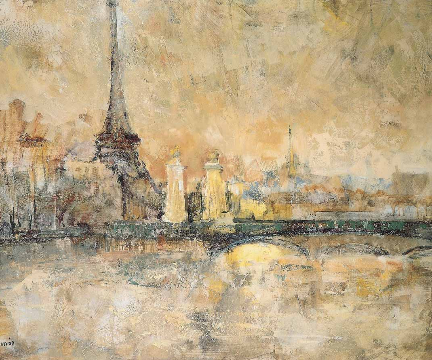 desde la sena por la pintora aracely alarcon