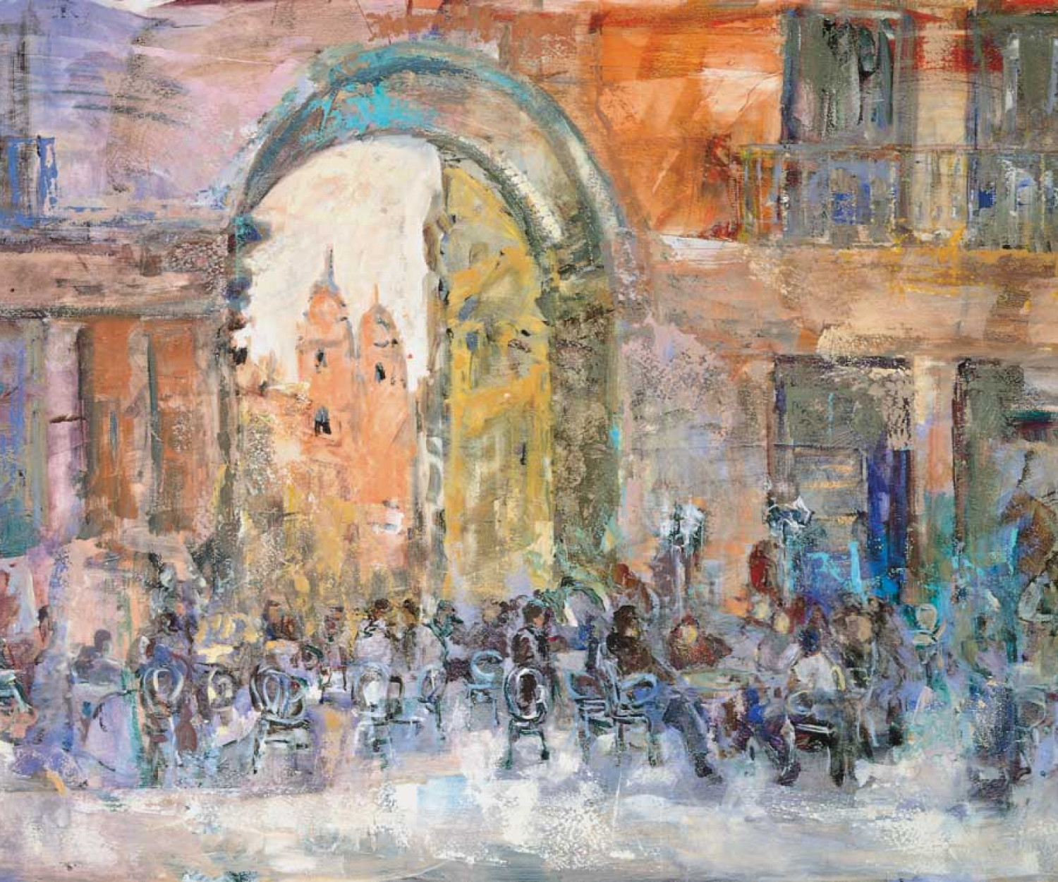 Plaza mayor de Madrid pintora aracely alarcon